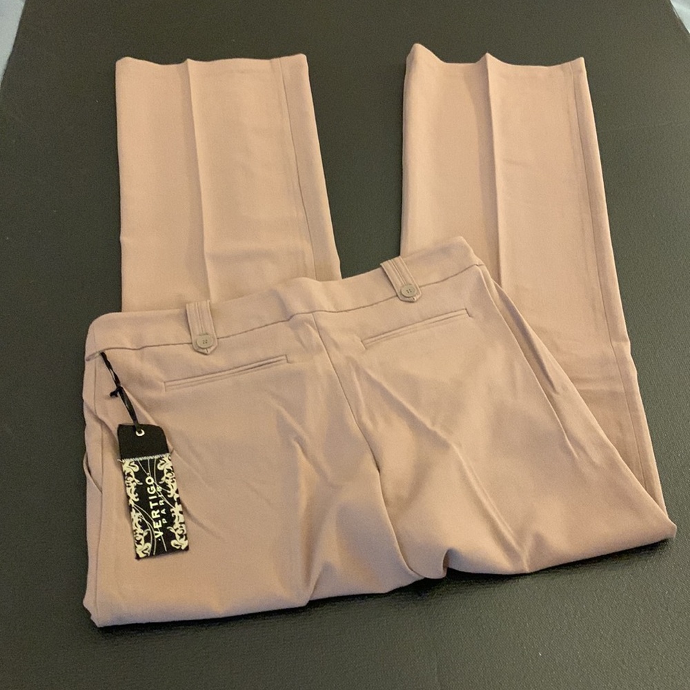 NWT Vertigo Paris Dress Pants, Bark Color-Sz. 4 - Picture 2 of 12